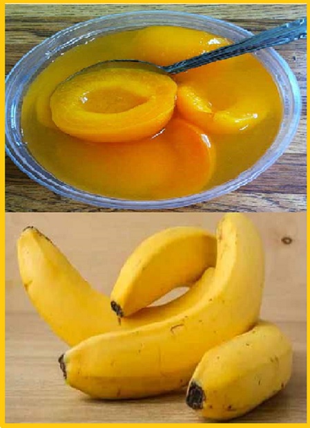 Персики, банан